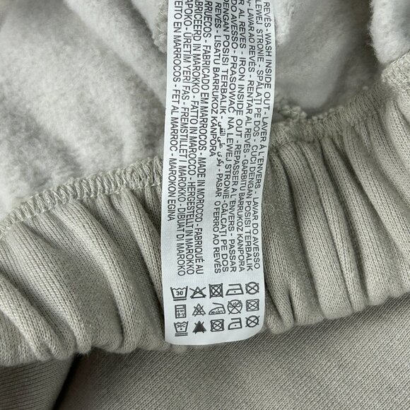 Zara Cropped Hoodie Large Cream Zip Up - Picture 11 of 11